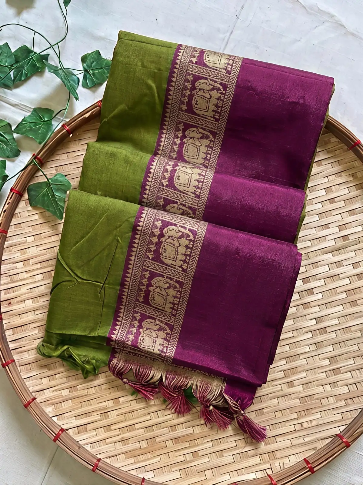 Gaja Mayura Diamond Border Narayanapettai Saree